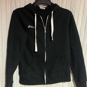 Asics Black Zip-up Sweatshirt Hooded Jacket